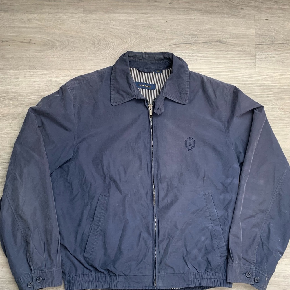 Club Room Collared Zip Up Jacket